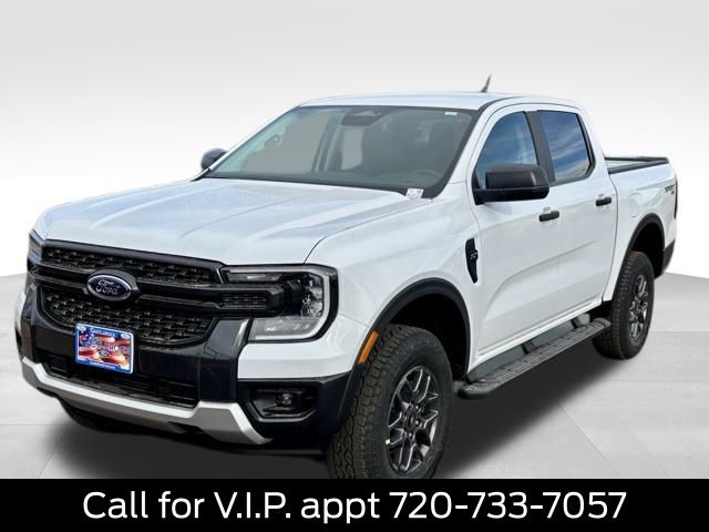 Oxford White 2025 Ford Ranger XLT SuperCrew 4WD Pickup Truck Four-Wheel Drive Automatic