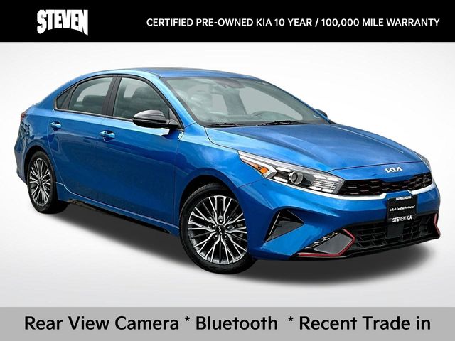 Sporty Blue 2024 Kia Forte Sedan Front-Wheel Drive Continuously Variable Transmission