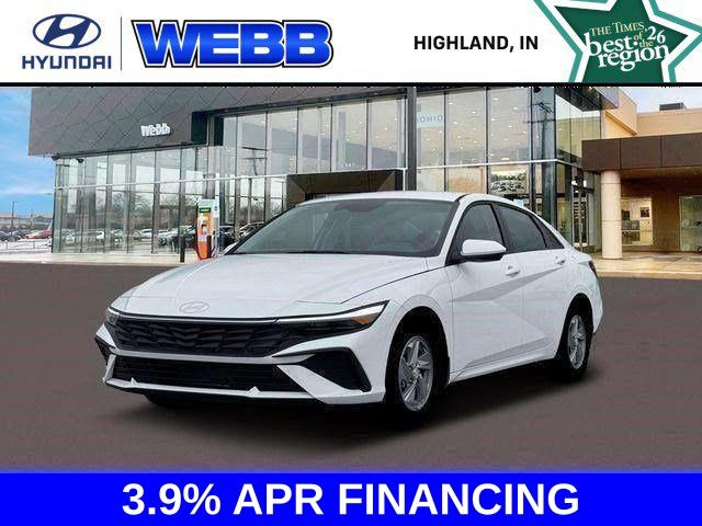Serenity White 2026 Hyundai Elantra Sedan Front-Wheel Drive Continuously Variable Transmission