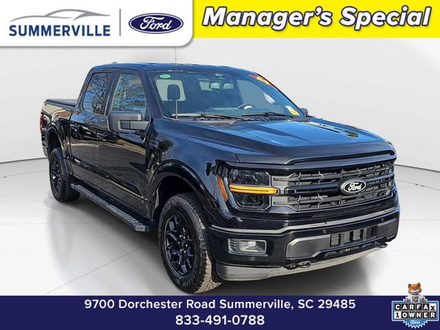 Agate Black Metallic 2024 Ford F-150 XLT SuperCrew 4WD Pickup Truck Four-Wheel Drive Automatic