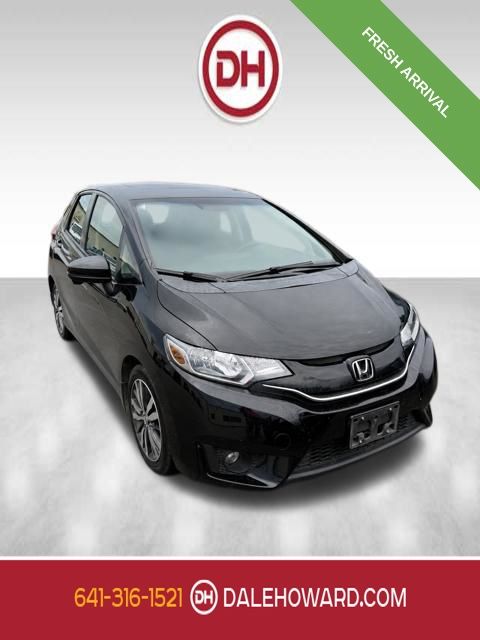 Black 2015 Honda Fit Hatchback Front-Wheel Drive Continuously Variable Transmission