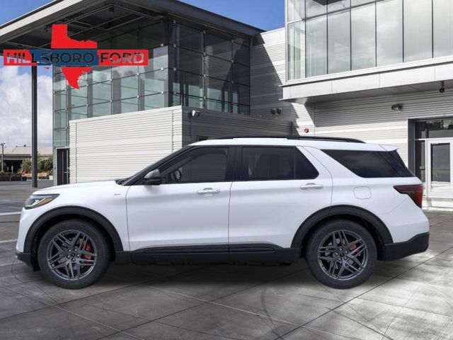 2025 Star White Metallic Tri-Coat Ford Explorer ST-Line RWD SUV