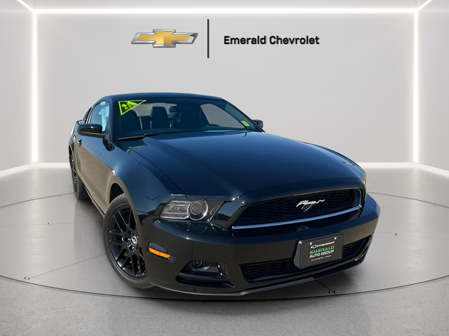 Black 2014 Ford Mustang V6 Premium Coupe RWD Coupe Rear-Wheel Drive 6-Speed Automatic