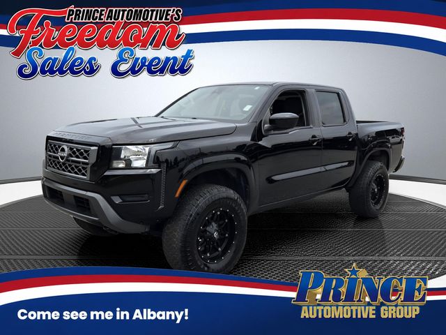 Super Black 2023 Nissan Frontier SV Crew Cab 4WD Pickup Truck Four-Wheel Drive 9-Speed Automatic