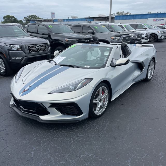Silver 2024 Chevrolet Corvette Convertible Rear-Wheel Drive 8-Speed Dual Clutch