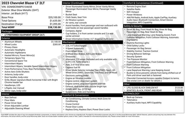 Used 2023 Chevrolet Blazer For Sale in Grove City, OH