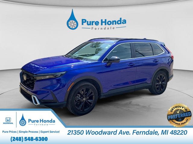 Canyon River Blue Metallic 2024 Honda CR-V Hybrid SUV / Crossover All-Wheel Drive Continuously Variable Transmission