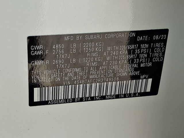 2024 Subaru Outback Premium White at Subaru and VW of Moon Township