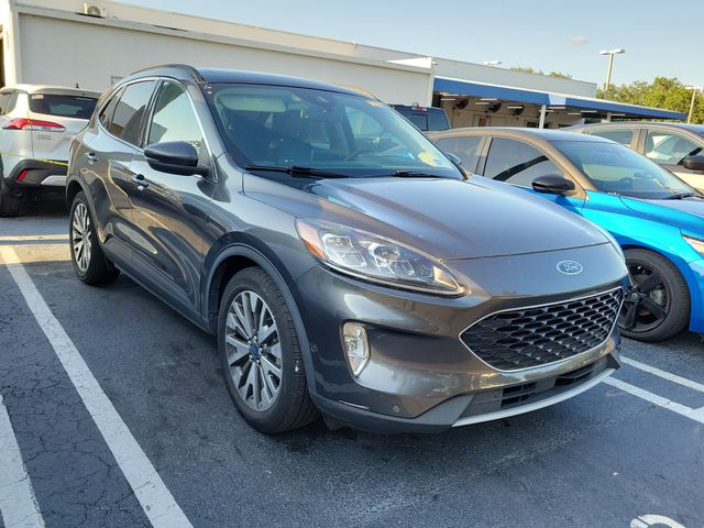 Gray (Magnetic Metallic) 2020 Ford Escape Hybrid Titanium FWD SUV / Crossover Front-Wheel Drive Continuously Variable Transmission