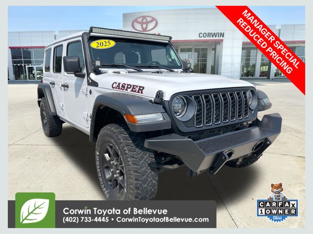 Bright White Clearcoat 2025 Jeep Wrangler SUV / Crossover Four-Wheel Drive 8-Speed Automatic