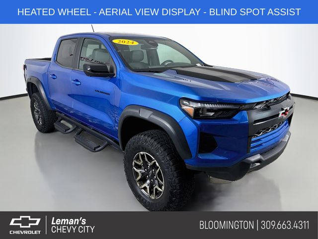 Glacier Blue Metallic 2024 Chevrolet Colorado Pickup Truck Four-Wheel Drive 8-Speed Automatic