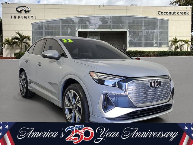 Pebble Gray 2023 Audi Q4 e-tron Sportback Sedan All-Wheel Drive Automatic