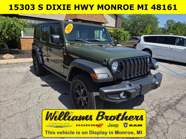 2021 Jeep Wrangler Unlimited Willys - Sarge Green Clearcoat exterior view 1