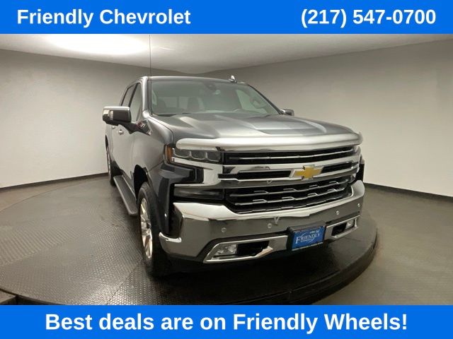 Shadow Gray Metallic 2019 Chevrolet Silverado 1500 LTZ Crew Cab 4WD Pickup Truck Four-Wheel Drive 8-Speed Automatic