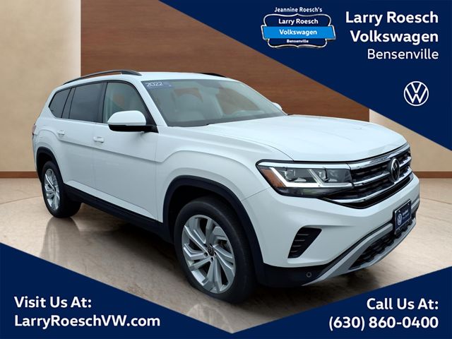 Pure White 2022 Volkswagen Atlas V6 SE 4Motion with Technology SUV / Crossover All-Wheel Drive 8-Speed Automatic
