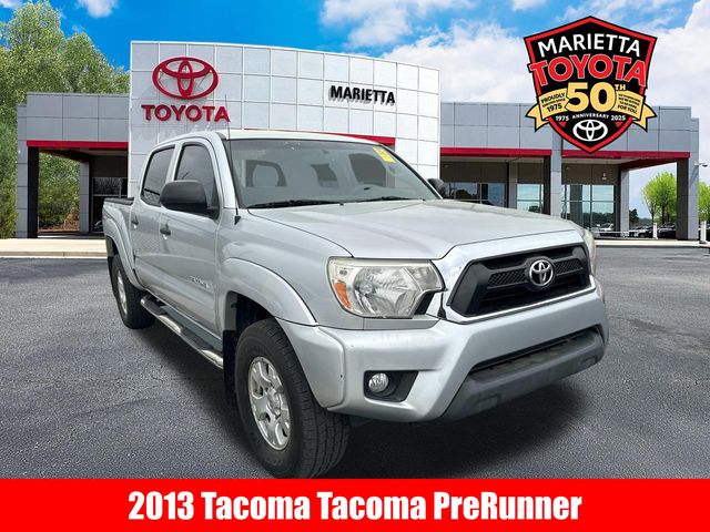 Silver 2013 Toyota Tacoma PreRunner Double Cab V6 SB Pickup Truck 4X2 5-Speed Automatic Overdrive