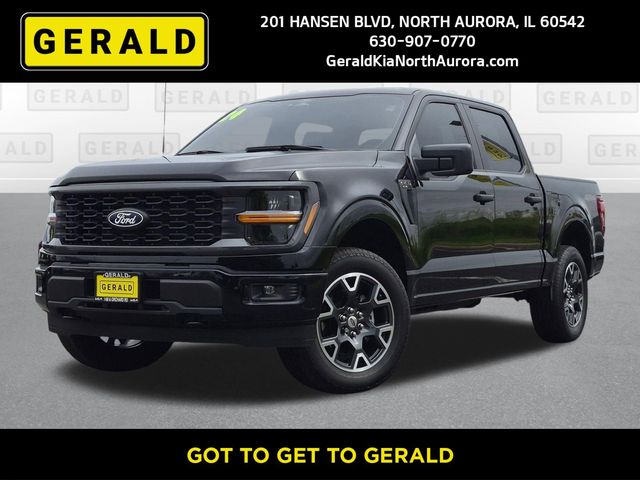 Black Metallic 2024 Ford F-150 STX SuperCrew 4WD Pickup Truck Four-Wheel Drive Automatic