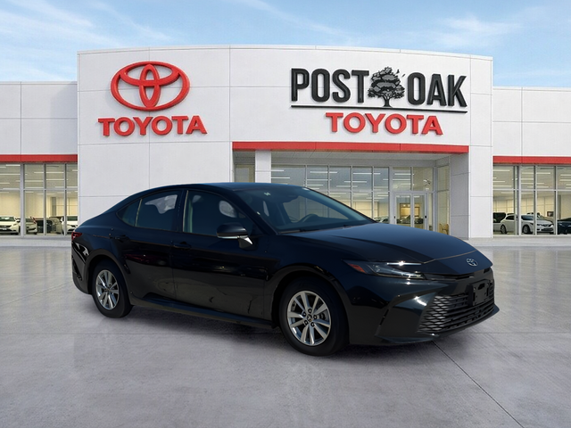 Black 2025 Toyota Camry LE FWD Sedan Front-Wheel Drive Continuously Variable Transmission