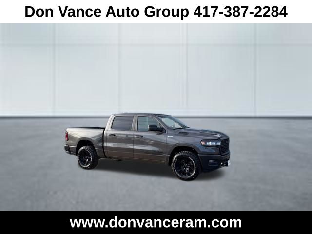 Gray (Granite Crystal Metallic Clearcoat) 2025 RAM 1500 Warlock 4dr Crew Cab 4WD Pickup Truck Four-Wheel Drive 8-Speed Automatic