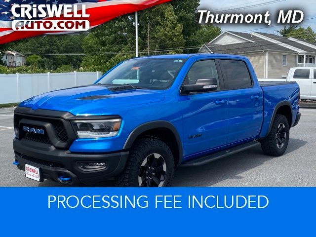Blue Pearl 2021 RAM 1500 Rebel Crew Cab 4WD Pickup Truck Four-Wheel Drive 8-Speed Automatic