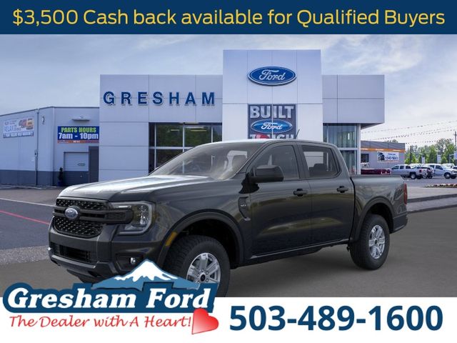 Shadow Black 2025 Ford Ranger Pickup Truck Four-Wheel Drive Automatic