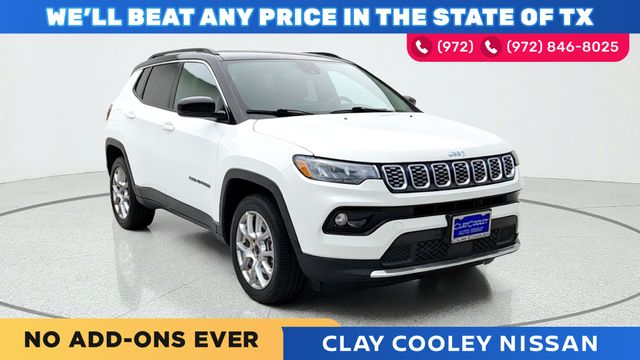 Bright White Clearcoat 2025 Jeep Compass SUV / Crossover Four-Wheel Drive 8-Speed Automatic