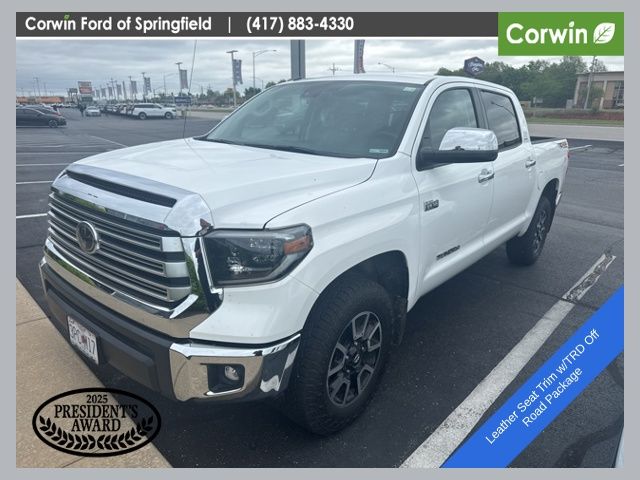 Super White 2019 Toyota Tundra Limited CrewMax 5.7L 4WD Pickup Truck Four-Wheel Drive 6-Speed Automatic