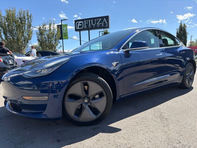 Blue 2018 Tesla Model 3 Sedan Rear-Wheel Drive 1-Speed Automatic