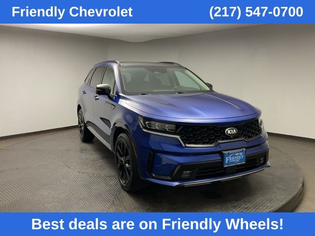 Sapphire Blue 2021 Kia Sorento SX Prestige FWD SUV / Crossover Front-Wheel Drive 8-Speed Dual Clutch