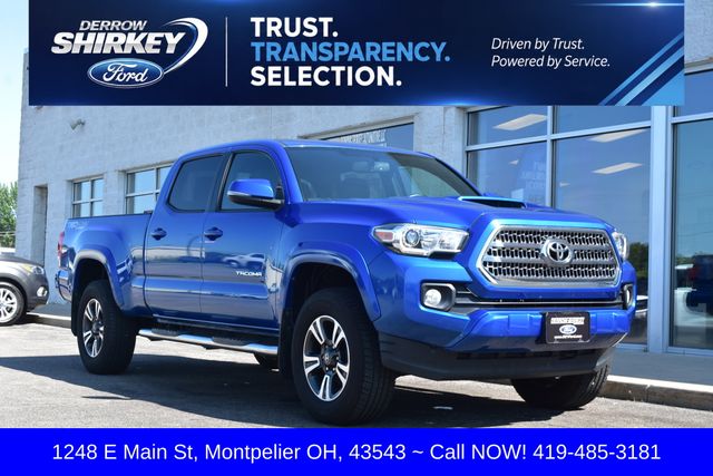 Blazing Blue Pearl 2016 Toyota Tacoma Pickup Truck Four-Wheel Drive 6-Speed Automatic