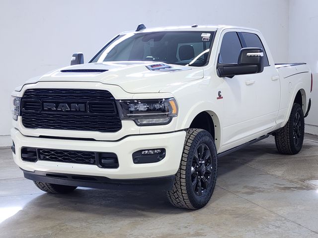 Pearl White 2024 RAM 2500 Limited Crew Cab 4WD Pickup Truck Four-Wheel Drive 6-Speed Automatic
