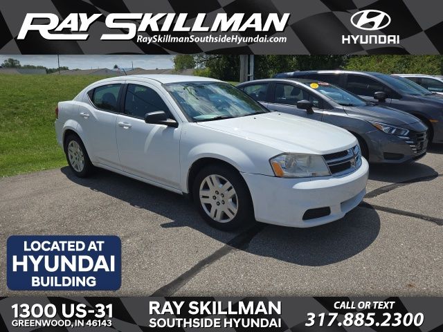 Bright White Clearcoat 2014 Dodge Avenger Sedan Front-Wheel Drive 4-Speed Automatic