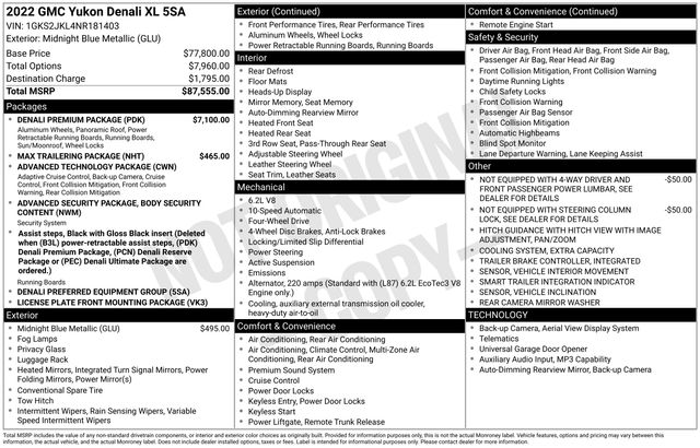 2022 GMC Yukon XL 4WD Denali