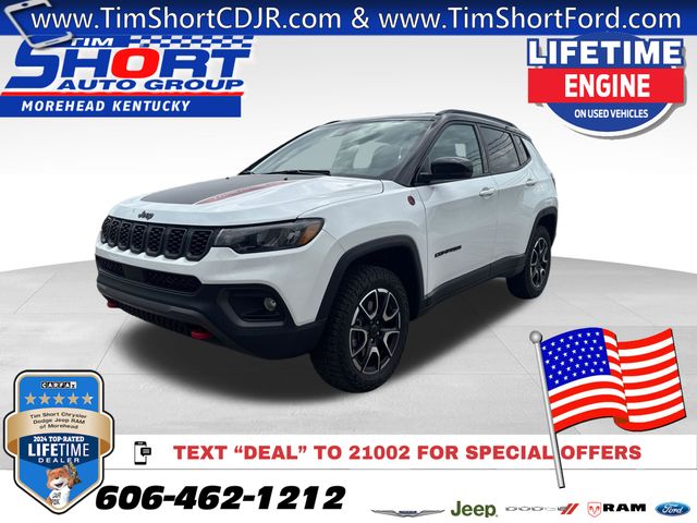 Bright White Clearcoat 2025 Jeep Compass Trailhawk 4WD SUV / Crossover Four-Wheel Drive 8-Speed Automatic