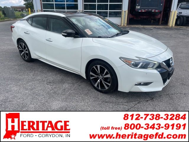 Pearl White 2018 Nissan Maxima Platinum FWD Sedan Front-Wheel Drive Continuously Variable Transmission