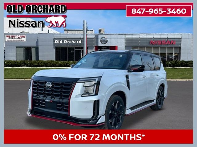 Everest White Pearl/Black 2026 Nissan Armada NISMO 4WD SUV / Crossover Four-Wheel Drive 9-Speed Automatic