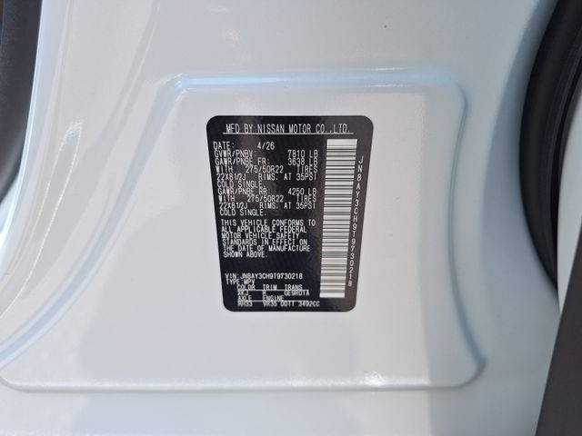 New 2026 White Nissan Platinum Reserve image 30