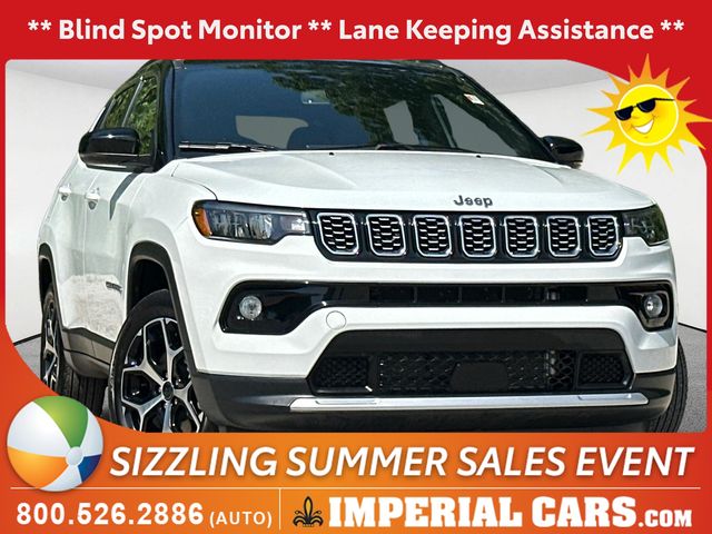 Bright White Clearcoat 2025 Jeep Compass Limited 4WD SUV / Crossover Four-Wheel Drive 8-Speed Automatic