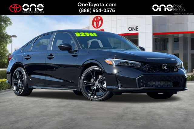 Black 2026 Honda Civic Sedan Front-Wheel Drive 6-Speed Manual