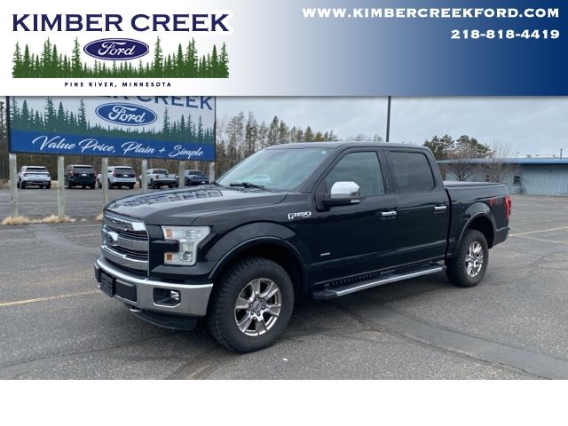 Tuxedo Black Metallic 2015 Ford F-150 Lariat SuperCrew 4WD Pickup Truck Four-Wheel Drive 6-Speed Automatic