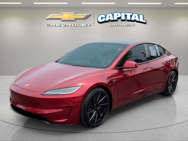 Ultra Red 2024 Tesla Model 3 Sedan All-Wheel Drive 1-Speed Automatic