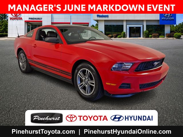 Red 2012 Ford Mustang V6 Premium Coupe RWD Coupe Rear-Wheel Drive 6-Speed Manual
