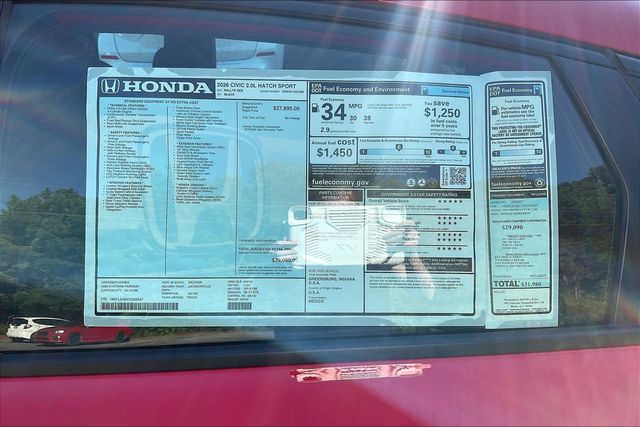 New 2026 Honda Civic Hatchback Hatchback