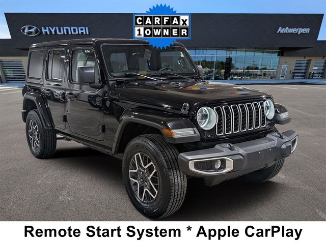 Black Clearcoat 2025 Jeep Wrangler Sahara 4-Door 4WD SUV / Crossover Four-Wheel Drive 8-Speed Automatic