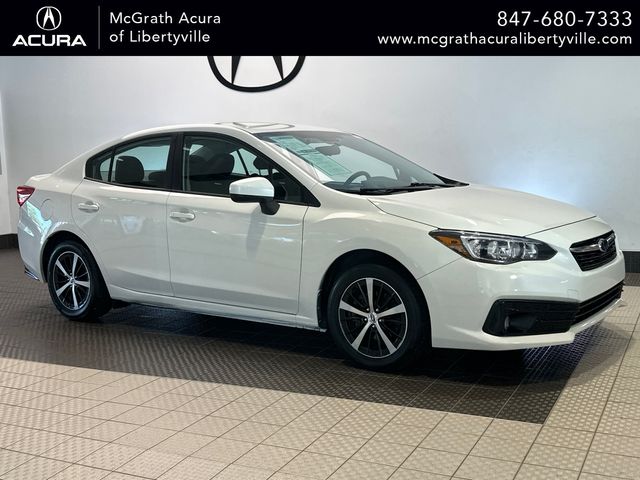 Crystal White Pearl 2023 Subaru Impreza Sedan All-Wheel Drive Continuously Variable Transmission