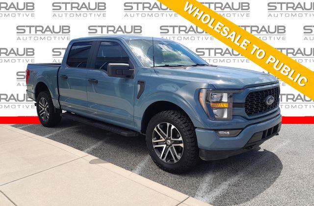 Blue 2023 Ford F-150 Pickup Truck Four-Wheel Drive Automatic