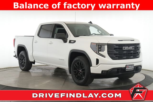 White 2024 GMC Sierra 1500 Elevation Crew Cab 4WD Pickup Truck Four-Wheel Drive Automatic