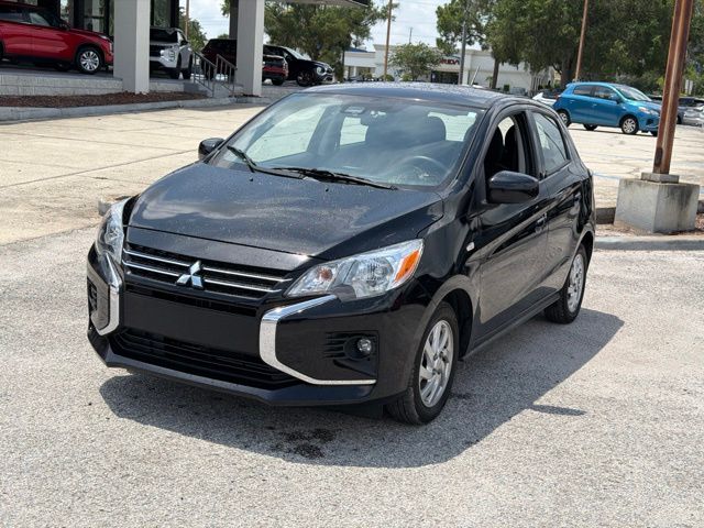 Jet Black Metallic 2024 Mitsubishi Mirage Hatchback Front-Wheel Drive Continuously Variable Transmission