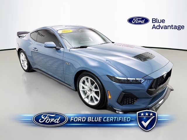 Vapor Blue 2025 Ford Mustang Coupe Rear-Wheel Drive 6-Speed Manual