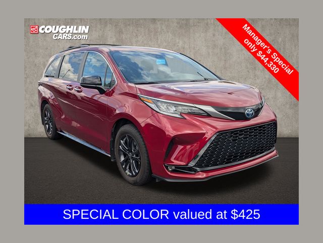 Red (Ruby Flare Pearl) 2024 Toyota Sienna Minivan All-Wheel Drive Continuously Variable Transmission